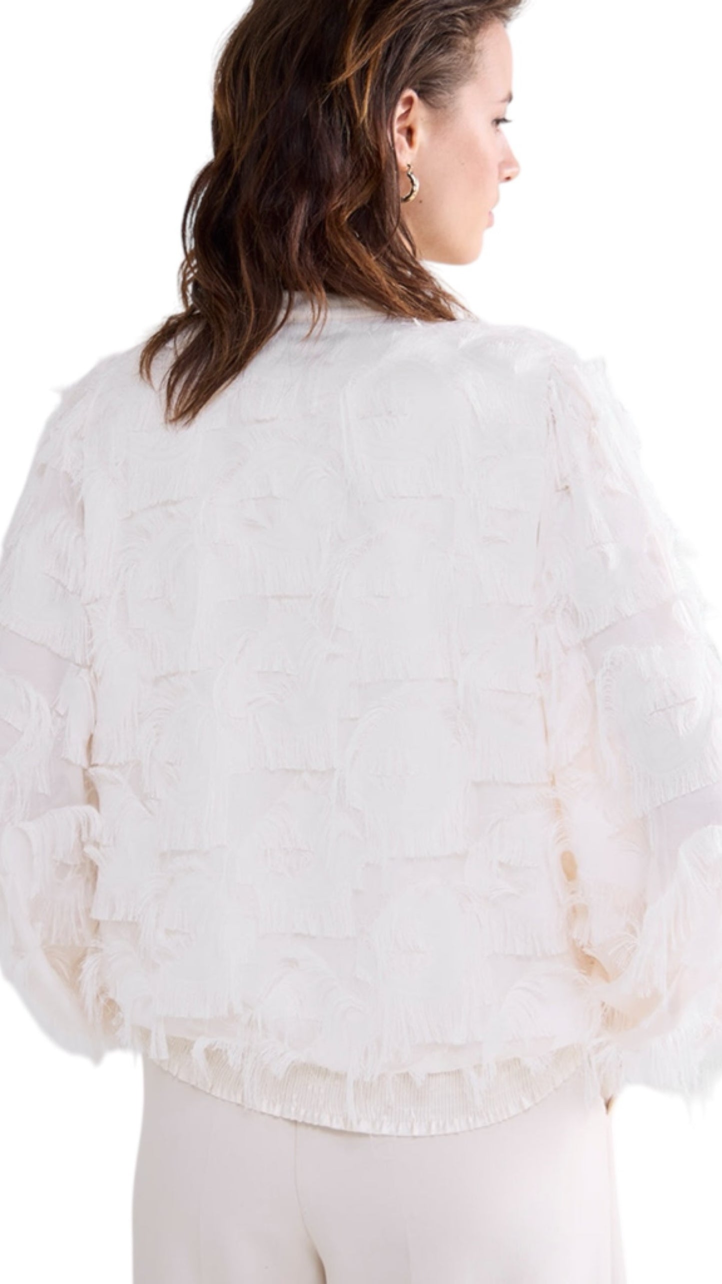 Blouse fringe Fluffy (Ivory)